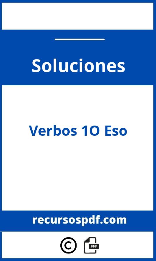 Ejercicios Verbos 1o Eso Con Soluciones Pdf 1929